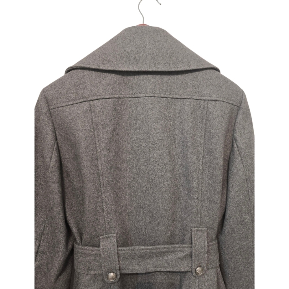 Laundry By Shelli Segal Gray Belted Wool Blend Jacket Coat Size Large - Picture 10 of 15